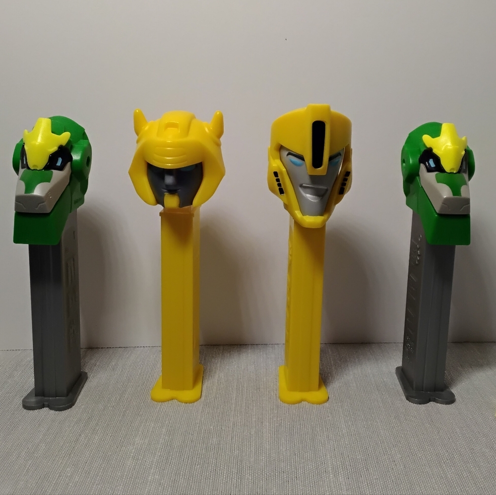 PEZ Transformers Lot of 4: Bumblebee (2 variations), 2 Grimlock